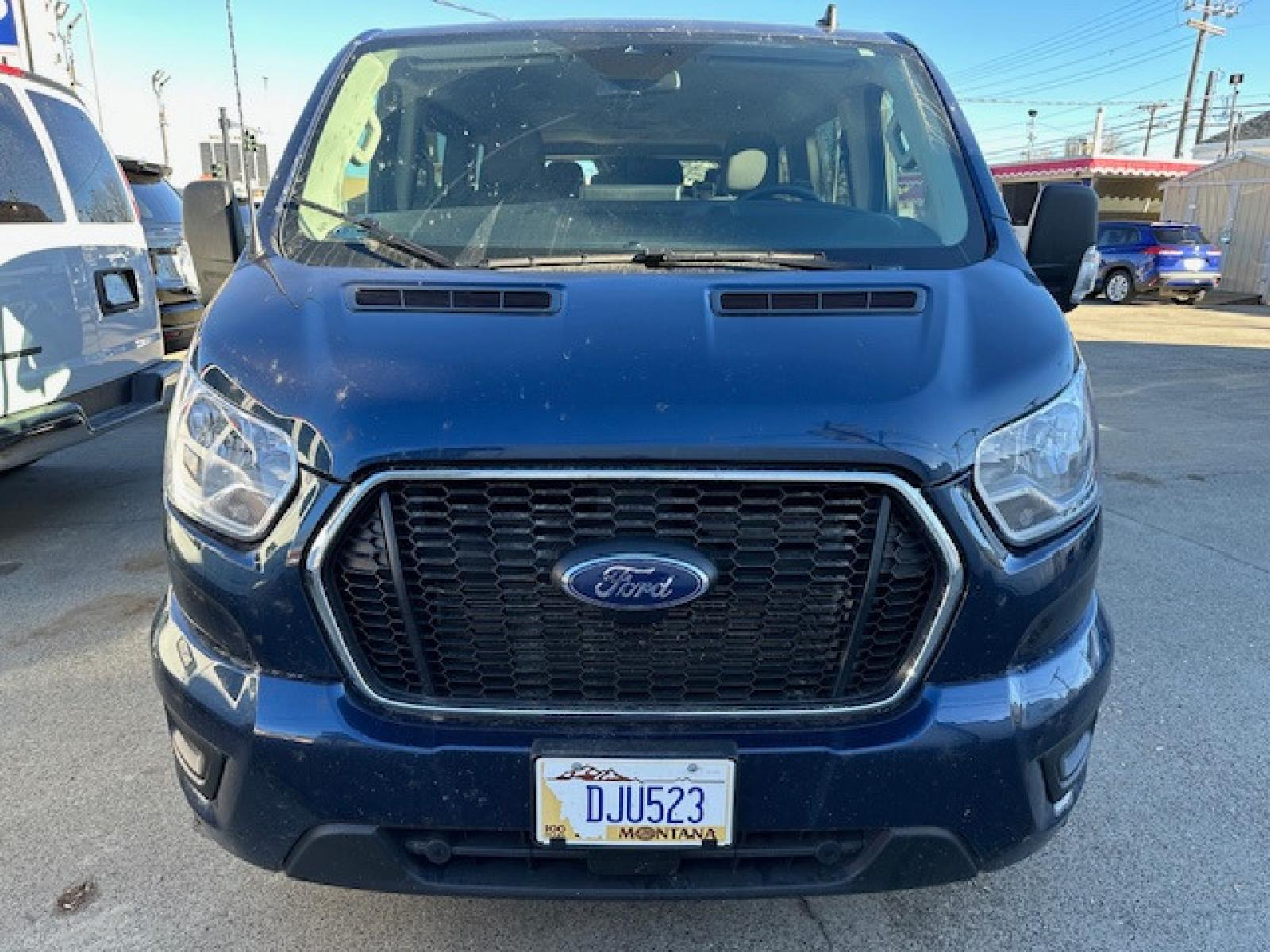 2022 BLUE /Charcoal Gray Ford Transit (1FBAX9Y8XNK) with an 3.5 engine, Automatic transmission, located at 3200 1st Avenue North, Billings, MT, 59101, (406) 245-9055, 45.779270, -108.510742 - This is One of Our 15 Passenger Vans Available for Sale or Rent. Dual Power Seats, Tilt Steering, Cruise Control, Front & Rear Air Conditioning, Power Windows, Power Door Locks, Privacy Glass, Extended Fuel Capacity, Tow Package, All Wheel Drive and Much More! CarFax Dealer Auto Brokers of Monta - Photo #0